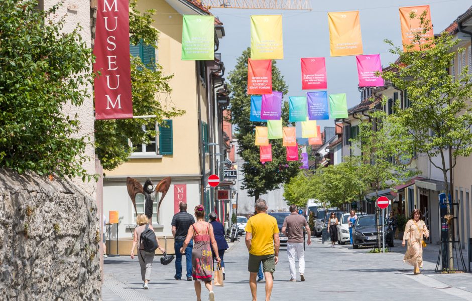 Zentrumsentwicklung Hohenems - Sommerinstallation © Julie Walser - Stadtmarketing Hohenems