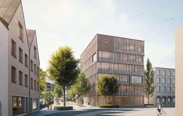 Rathaus Hohenems Visualisierung Briefmarke (Empfehlung) 2021 (Groß)