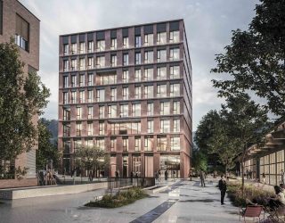 Rendering vom neuen Gebäude am CAMPUS V