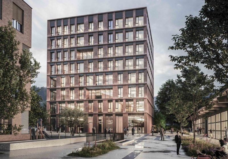 Rendering vom neuen Gebäude am CAMPUS V